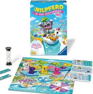 Spiel Das Nilpferd in der Achterbahn - Kids, Kinderspiel, Made in Europe van Ravensburger in Meerkleurig – productfoto 2 van 3