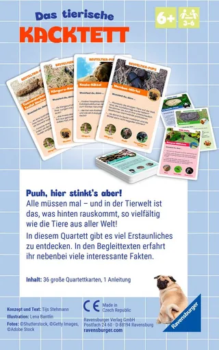Spiel Das tierische Kacktett, Kinderspiel, Made in Europe van Ravensburger in Meerkleurig – productfoto 2 van 4