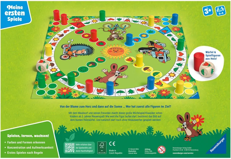 Spiel Der Maulwurf und sein Lieblingsspiel, Kinderspiel, Made in Europe van Ravensburger in Meerkleurig – productfoto 3 van 3