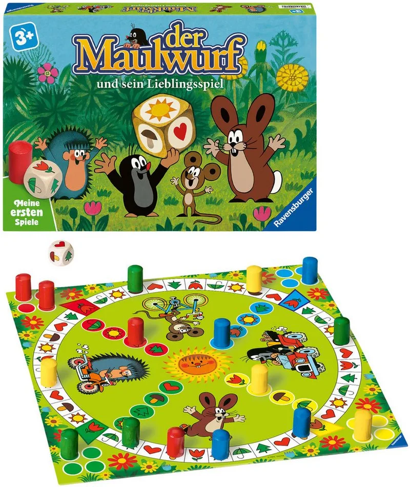 Spiel Der Maulwurf und sein Lieblingsspiel, Kinderspiel, Made in Europe van Ravensburger in Meerkleurig – productfoto 2 van 3