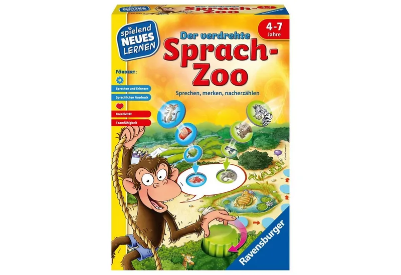 Spiel Der verdrehte Sprach-Zoo van Ravensburger – productfoto 1 van 3