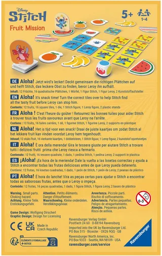 Spiel Disney Stitch Fruit Mission, Reisespiel, Made in Europe från Ravensburger i Flerfärgad – produktbild 3 av 3