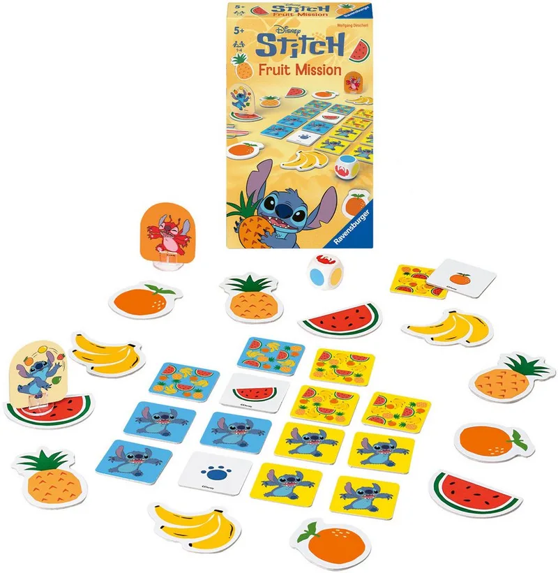 Spiel Disney Stitch Fruit Mission, Reisespiel, Made in Europe från Ravensburger i Flerfärgad – produktbild 2 av 3
