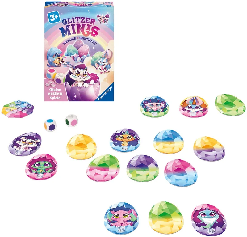 Spiel Glitzer Minis, Kinderspiel, Made in Europe von Ravensburger in Mehrfarbig – Produktfoto 2 von 3