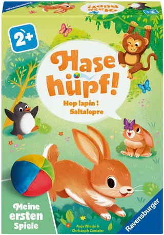 Spiel Hase hüpf!, Kinderspiel, Made in Europe fra Ravensburger i Flerfarvet – produktbillede 1 af 3
