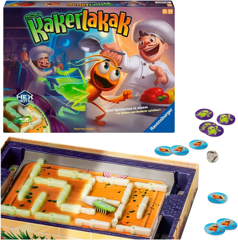 Spiel Kakerlakak - Glow in the Dark, Kinderspiel, Made in Europe från Ravensburger i Flerfärgad – produktbild 4 av 5