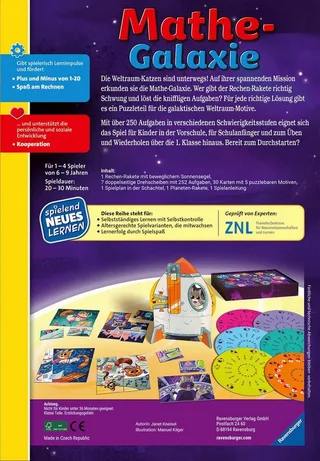 Spiel Mathe-Galaxie, Made in Europe fra Ravensburger i Flerfarvet – produktbillede 3 af 3