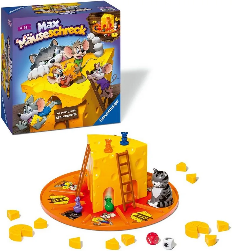 Spiel Max Mäuseschreck, Aktionsspiel, Made in Germany fra Ravensburger i Flerfarvet – produktbillede 4 af 4