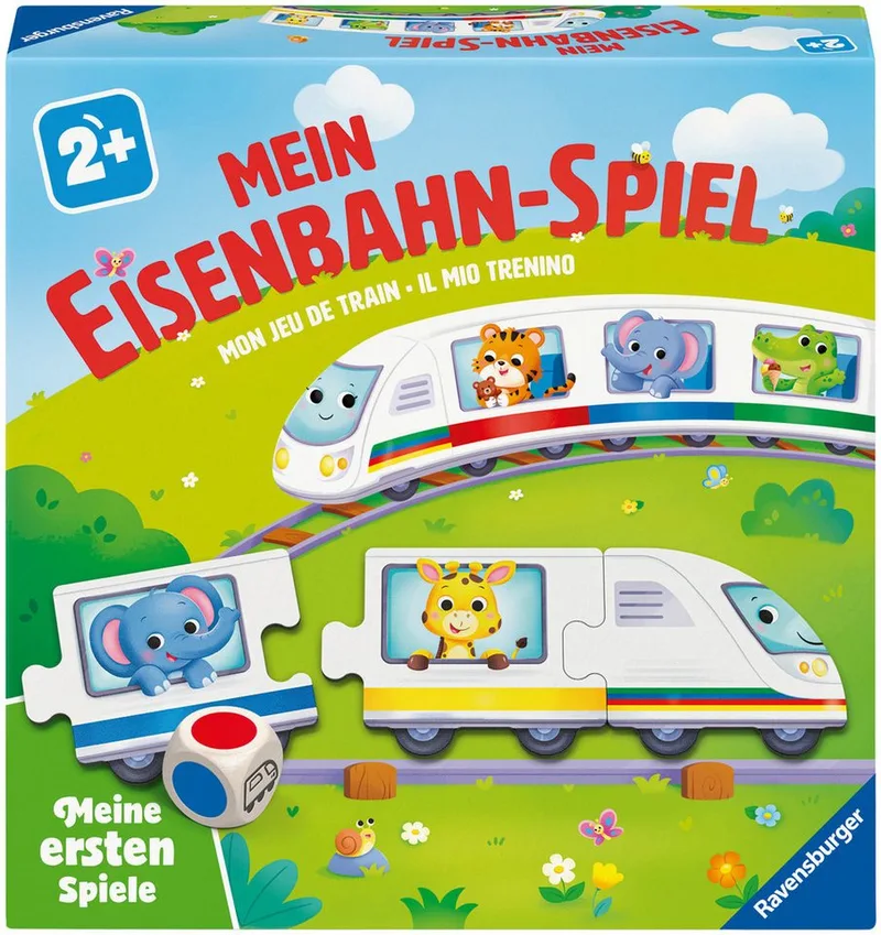 Spiel Mein Eisenbahn-Spiel, Kinderspiel, Made in Europe fra Ravensburger i Flerfarvet – produktbillede 1 af 3