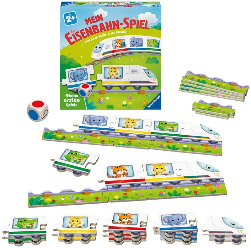 Spiel Mein Eisenbahn-Spiel, Kinderspiel, Made in Europe fra Ravensburger i Flerfarvet – produktbillede 2 af 3