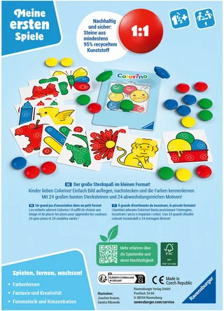 Spiel Mein erstes Colorino, Kinderspiel, Made in Europe fra Ravensburger i Flerfarvet – produktbillede 3 af 3