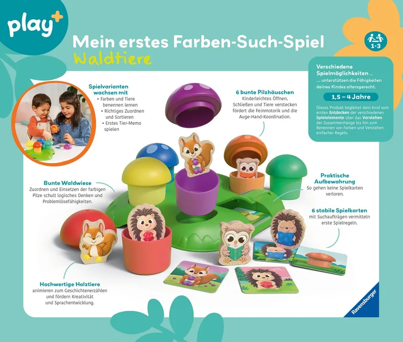 Mein erstes Farben-Suchspiel: Waldtiere van Ravensburger in Meerkleurig – productfoto 2 van 5