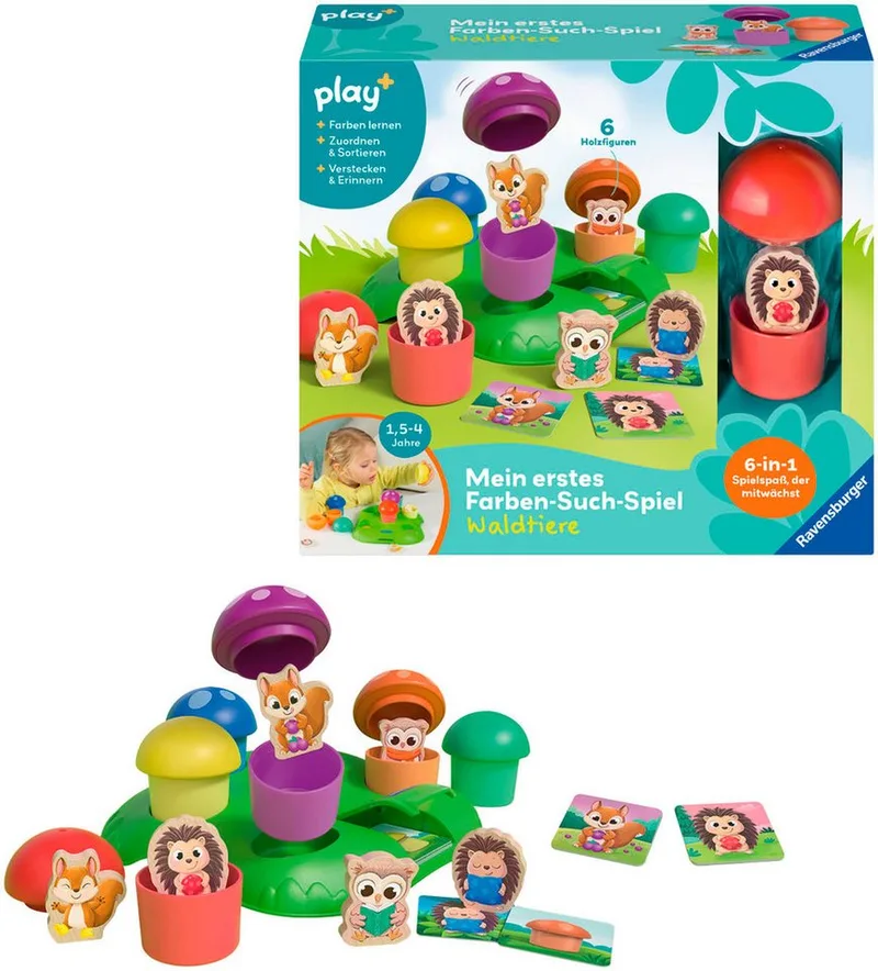 Mein erstes Farben-Suchspiel: Waldtiere van Ravensburger in Meerkleurig – productfoto 3 van 5