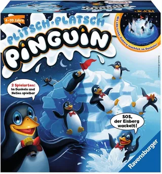 Spiel Plitsch Platsch Pinguin, Made in Germany fra Ravensburger i Flerfarvet – produktbillede 1 af 4