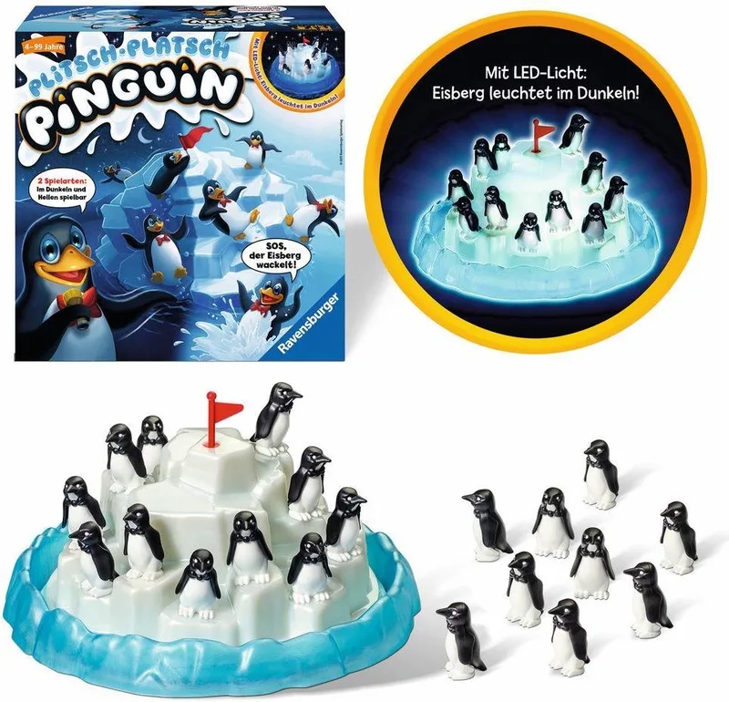 Spiel Plitsch Platsch Pinguin, Made in Germany fra Ravensburger i Flerfarvet – produktbillede 3 af 4
