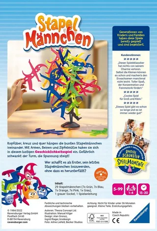 Spiel Stapelmännchen, Kinderspiel, Made in Europe van Ravensburger in Meerkleurig – productfoto 4 van 4