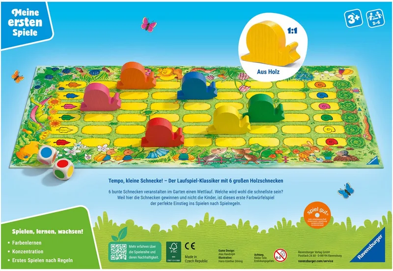 Spiel Tempo, kleine Schnecke!, Kinderspiel, Made in Europe van Ravensburger in Meerkleurig – productfoto 3 van 3