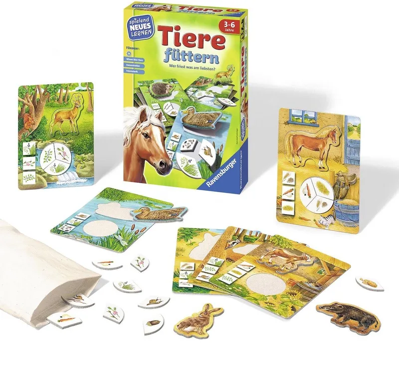 Spiel Tiere füttern, Made in Europe von Ravensburger in Mehrfarbig – Produktfoto 3 von 3