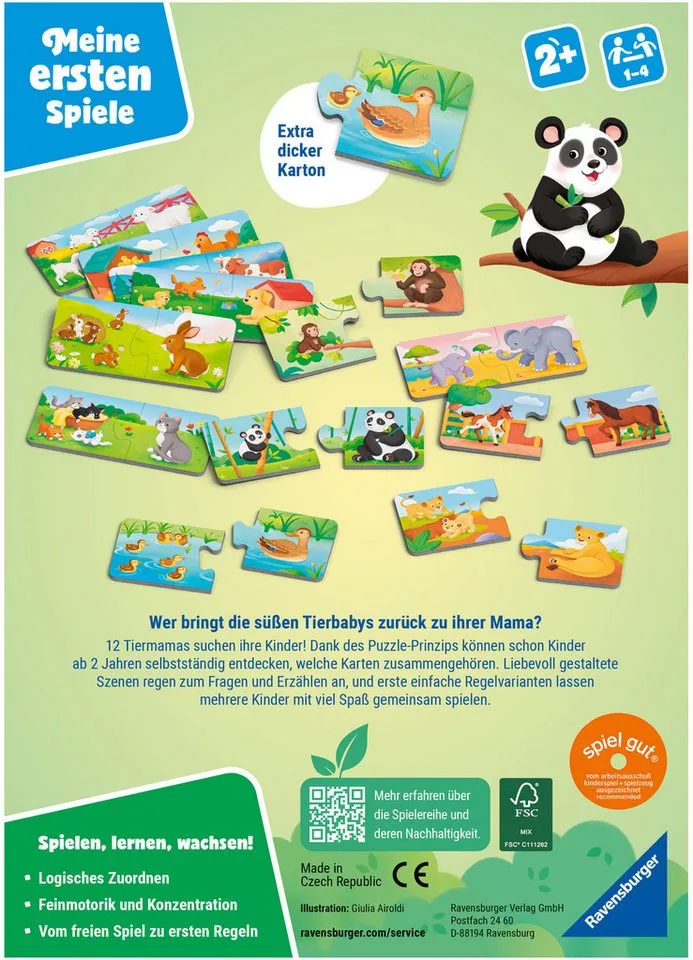 Spiel Tiere und ihre Kinder, Kinderspiel, Made in Europe von Ravensburger in Mehrfarbig – Produktfoto 3 von 3