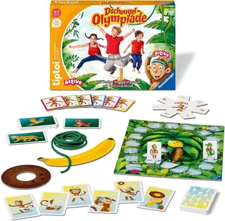 Spiel tiptoi® ACTIVE Dschungel-Olympiade, Bewegungsspiel, Made in Europe van Ravensburger in Meerkleurig – productfoto 1 van 4