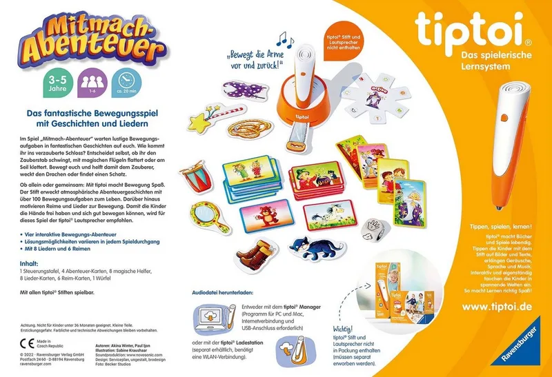 Spiel tiptoi® ACTIVE Mitmach-Abenteuer, Bewegungsspiel, Made in Europe by Ravensburger in Multicolour – product photo 4 of 4