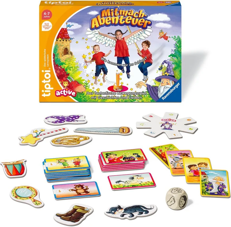 Spiel tiptoi® ACTIVE Mitmach-Abenteuer, Bewegungsspiel, Made in Europe by Ravensburger in Multicolour – product photo 1 of 4