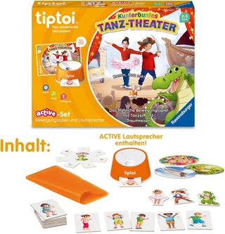 Spiel tiptoi® ACTIVE Set Kunterbuntes Tanz-Theater, Bewegungsspiel, mit tiptoi® Lautsprecher von Ravensburger in Mehrfarbig – Produktfoto 4 von 4