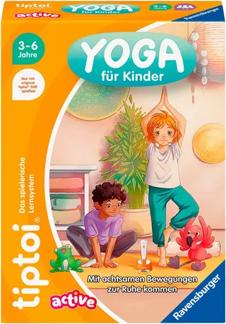 Spiel tiptoi® ACTIVE Yoga für Kinder, Bewegungsspiel, Made in Europe fra Ravensburger i Flerfarvet – produktbillede 1 af 2