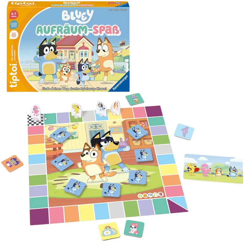 Spiel tiptoi® Bluey Aufräum-Spaß, Kinderspiel, Made in Europe de Ravensburger en Multicolore – photo du produit 2 sur 3