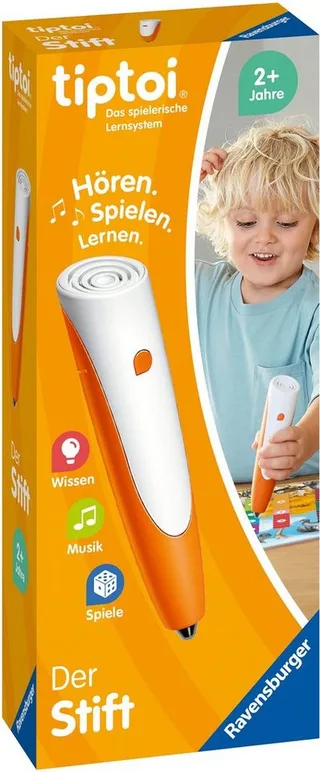 Spiel tiptoi® Der Stift, Made in Europe by Ravensburger in Orange, White – product photo 1 of 4