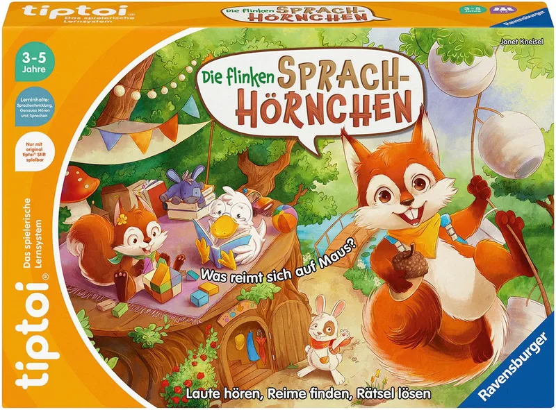 Spiel tiptoi® Die flinken Sprach-Hörnchen de Ravensburger en Multicolore – photo du produit 1 sur 4