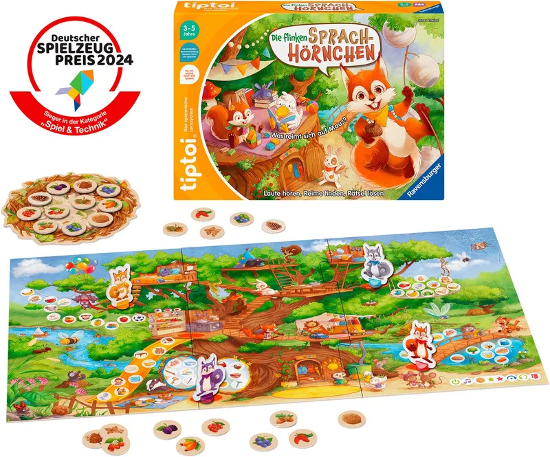 Spiel tiptoi® Die flinken Sprach-Hörnchen de Ravensburger en Multicolore – photo du produit 2 sur 4