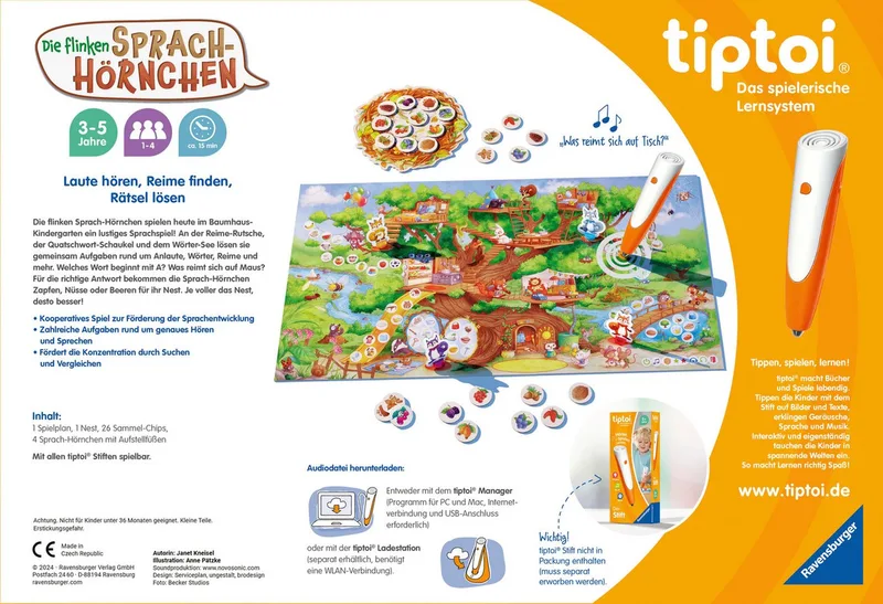 Spiel tiptoi® Die flinken Sprach-Hörnchen de Ravensburger en Multicolore – photo du produit 3 sur 4