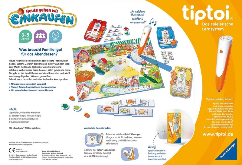 Spiel tiptoi® Heute gehen wir einkaufen, Made in Europe de Ravensburger en Multicolore – photo du produit 4 sur 4