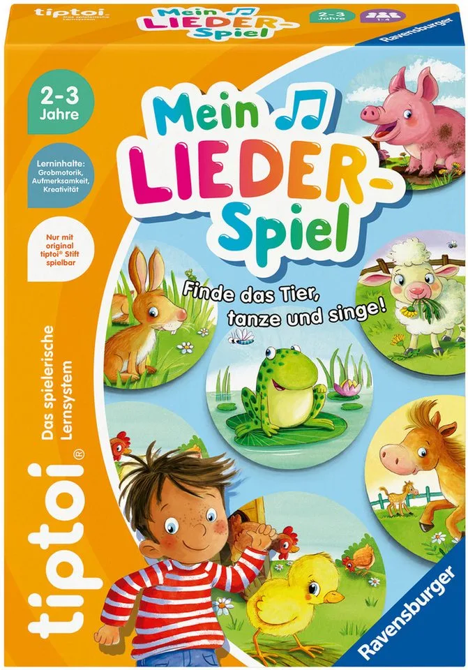 Spiel tiptoi® Mein Lieder-Spiel, Kinderspiel, Made in Europe von Ravensburger in Mehrfarbig – Produktfoto 1 von 2