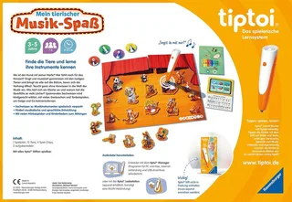 Spiel tiptoi® Mein tierischer Musik-Spaß, Kinderspiel, Made in Europe von Ravensburger in Mehrfarbig – Produktfoto 3 von 3