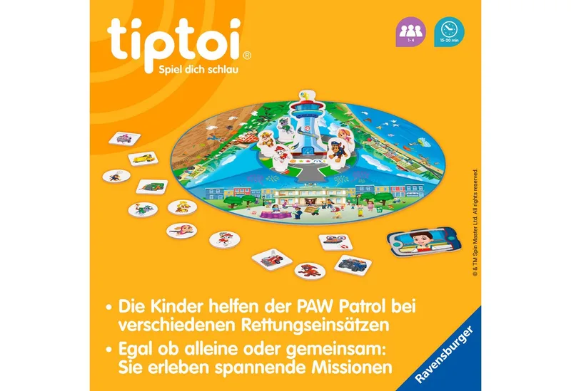 Spiel tiptoi® PAW Patrol Rettungseinsatz, Kinderspiel, Made in Europe by Ravensburger in Multicolour – product photo 3 of 4