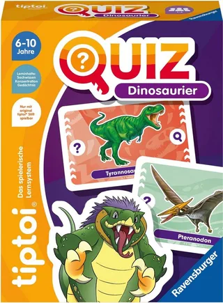 Spiel tiptoi® Quiz Dinosaurier, Kinderspiel, Made in Europe von Ravensburger in Mehrfarbig – Produktfoto 1 von 3