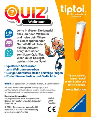 Spiel tiptoi® Quiz Weltraum, Reisespiel, Made in Europe von Ravensburger in Mehrfarbig – Produktfoto 3 von 3