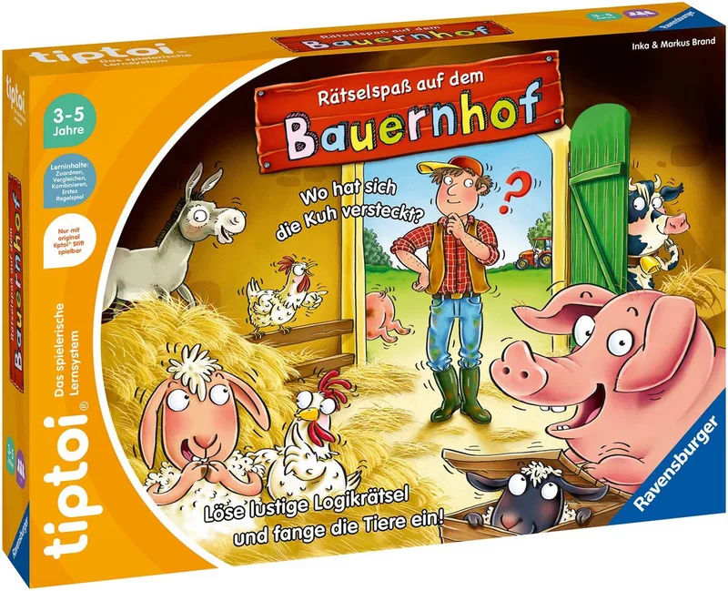 Spiel tiptoi® Rätselspaß auf dem Bauernhof, Made in Europe von Ravensburger in Mehrfarbig – Produktfoto 2 von 3