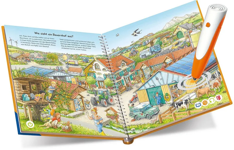 Spiel tiptoi® Starter-Set: Stift und Bauernhof-Buch, Made in Europe by Ravensburger in Multicolour – product photo 3 of 5