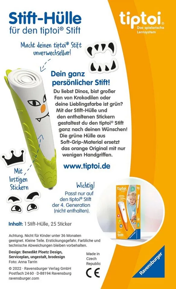 Spiel tiptoi® Stift-Hülle zum Wechseln in Made in Europe van Ravensburger in Groen – productfoto 3 van 5
