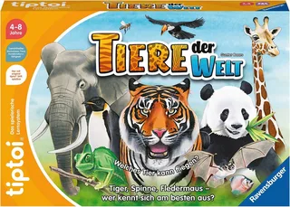 Spiel tiptoi® Tiere der Welt, Made in Europe de Ravensburger en Multicolore – photo du produit 1 sur 2
