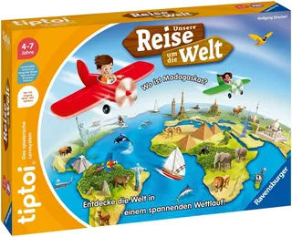 Spiel tiptoi® Unsere Reise um die Welt, Made in Europe van Ravensburger in Meerkleurig – productfoto 2 van 4