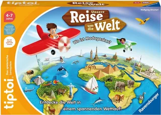 Spiel tiptoi® Unsere Reise um die Welt, Made in Europe van Ravensburger in Meerkleurig – productfoto 3 van 4