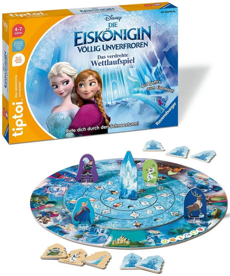 Spiel tiptoi® Völlig unverfroren - Das verdrehte Wettlaufspiel, Disney Die Eiskönigin de Ravensburger en Multicolore – photo du produit 1 sur 4