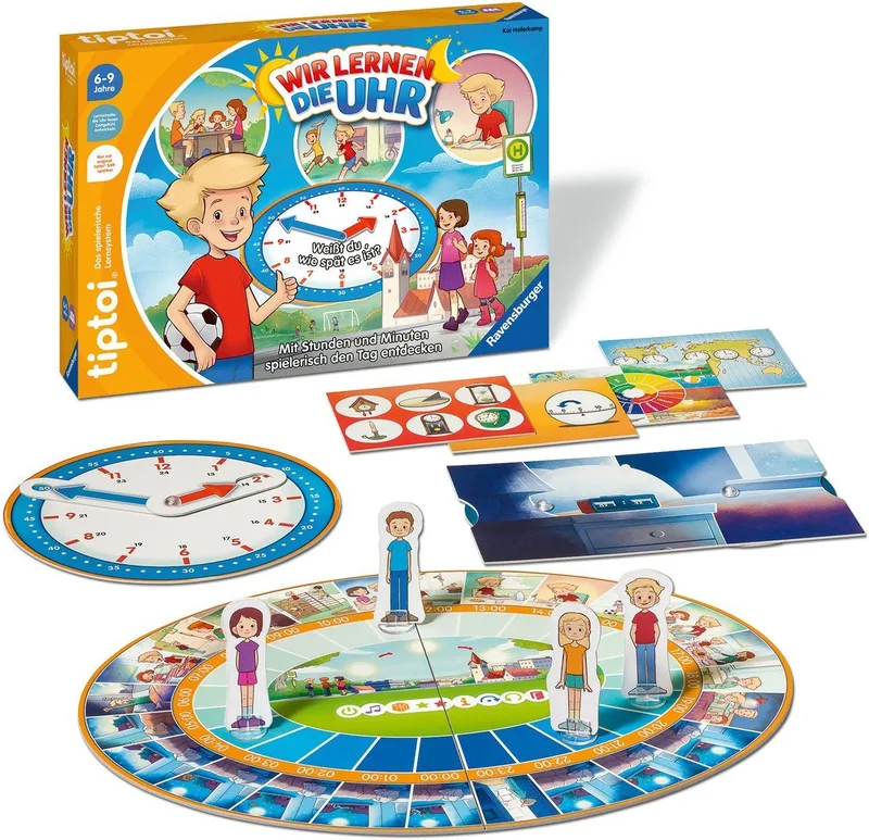 Spiel tiptoi® Wir lernen die Uhr, Made in Europe von Ravensburger in Mehrfarbig – Produktfoto 1 von 4