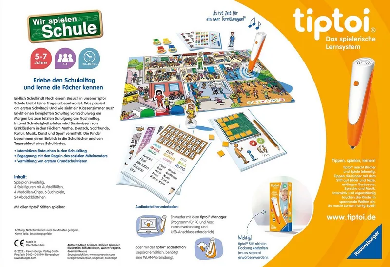 Spiel tiptoi® Wir spielen Schule, Made in Europe von Ravensburger in Mehrfarbig – Produktfoto 4 von 4