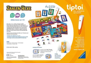 Spiel tiptoi® Zahlen-Hexe, Made in Europe van Ravensburger in Meerkleurig – productfoto 3 van 4