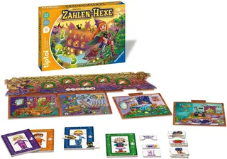 Spiel tiptoi® Zahlen-Hexe, Made in Europe van Ravensburger in Meerkleurig – productfoto 4 van 4